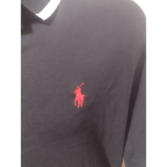 Polo Ralph Lauren Polo Shirt Men's Classic Fit XL Gray Black White Colorblock - Picture 2 of 12